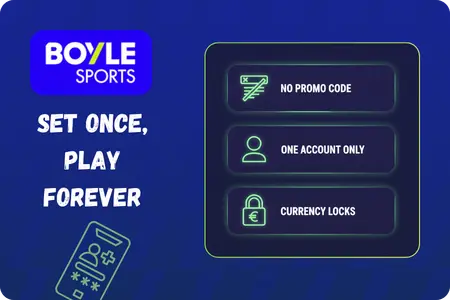 BoyleSports registration rules no promo code one account